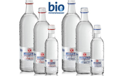 Bio-Mineralwasser-Siegel für Stephanie Gourmet-Mineralwasser von Labertaler